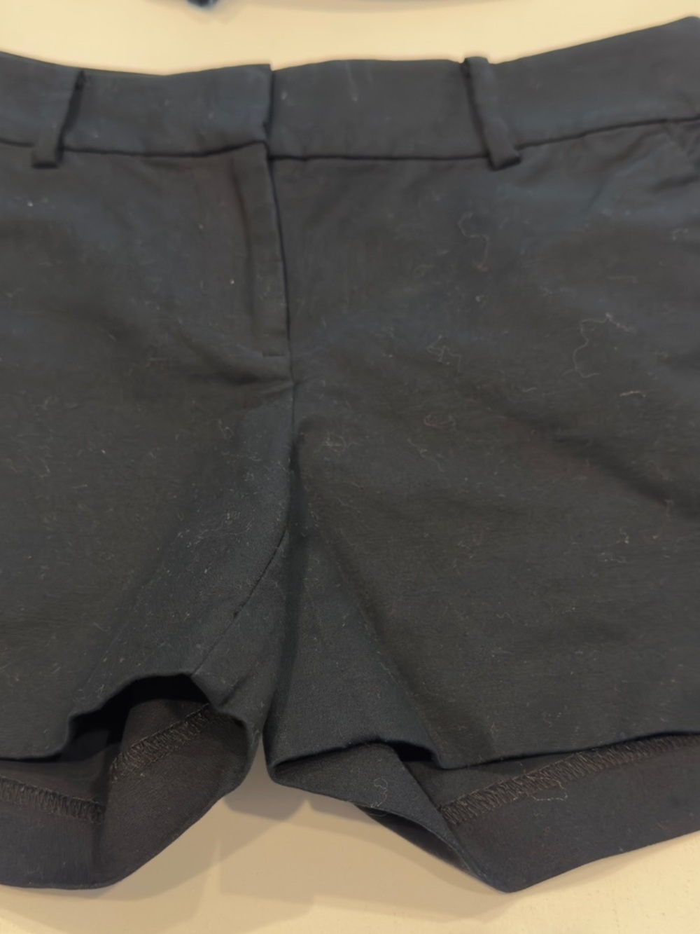 Ann Taylor Black Sateen Dress Shorts